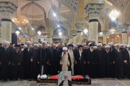 پیکر آیت الله علی نکونام عضو جامعه مدرسین در قم به خاک سپرده شد